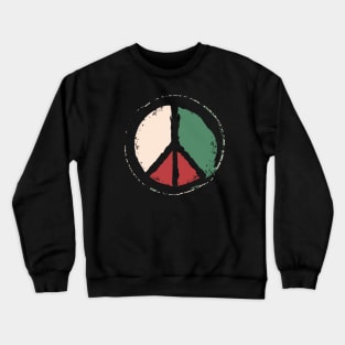 Free Palestine - Peace Symbol Crewneck Sweatshirt